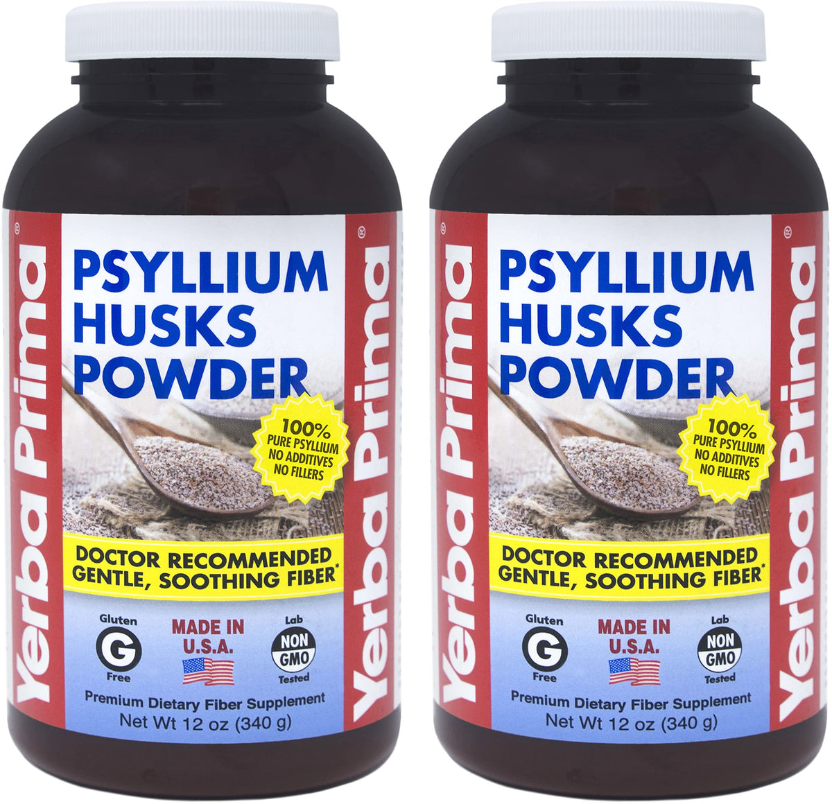 Psyllium Husk Powder 12 oz (Pack of 2) J408