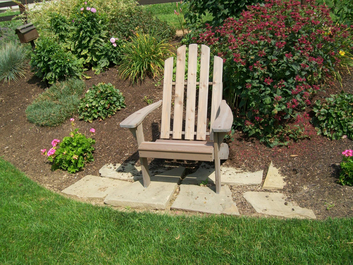 Gray Stained Cedar Wood Adirondack Chair E583