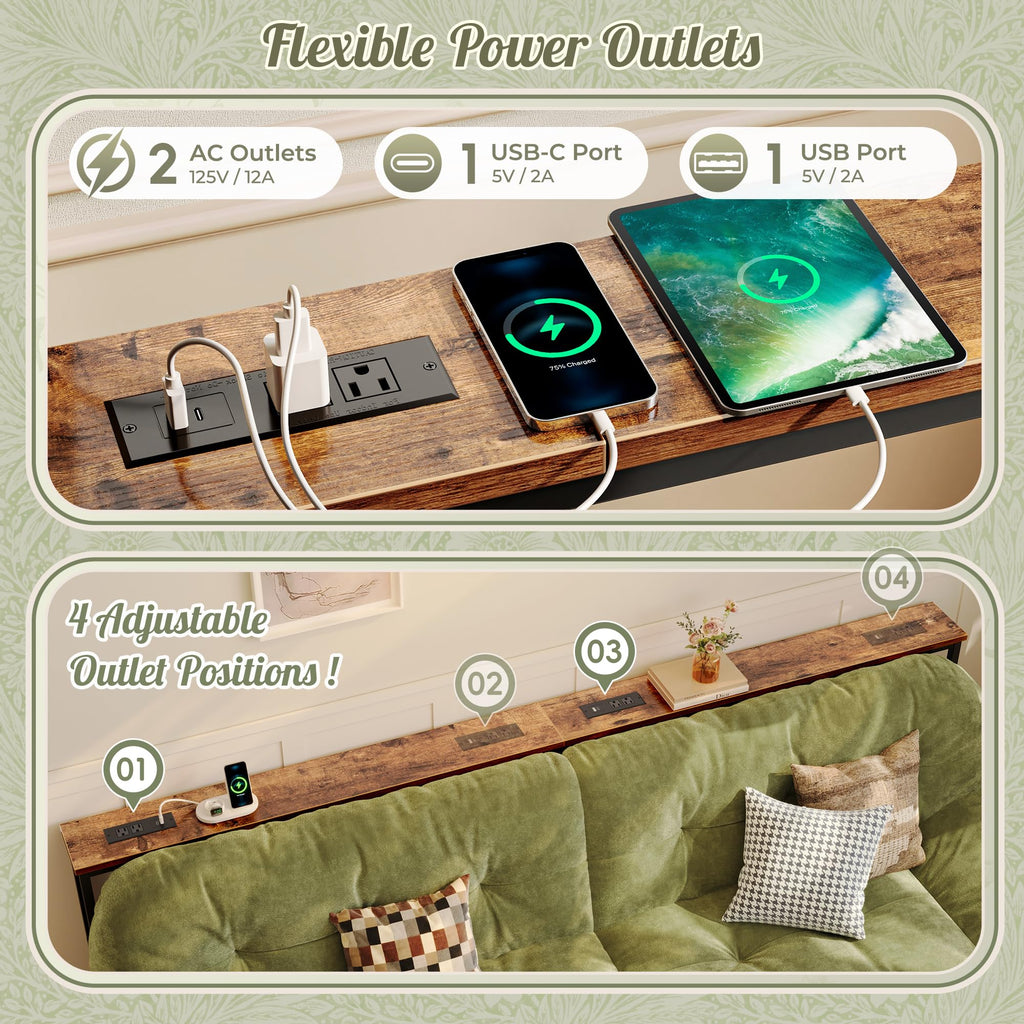 Sofa Table with Power Outlets N346