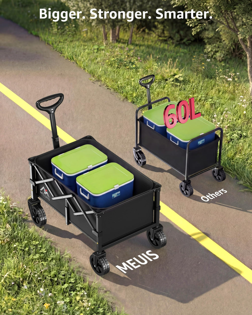 Collapsible Grocery Wagon Cart with Wheels B848