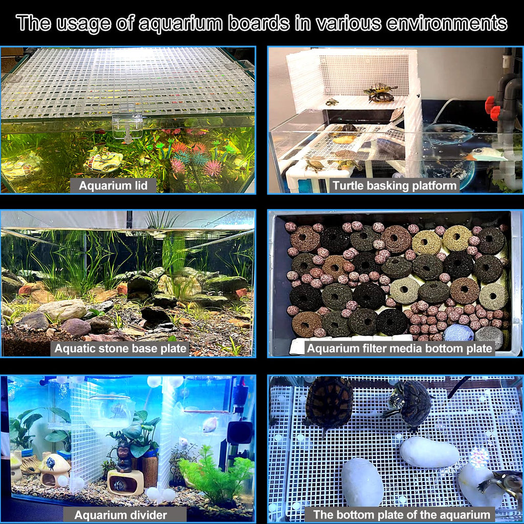 Aquarium Lid Fish Tank Top Cover Plastic Grid Panel C93718