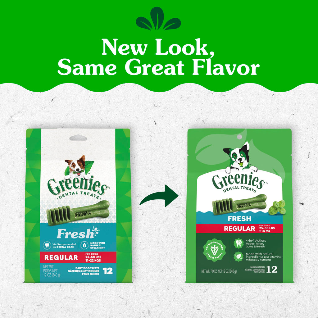 Natural Dental Dog Treats Fresh Mint Flavor 12 Count P182