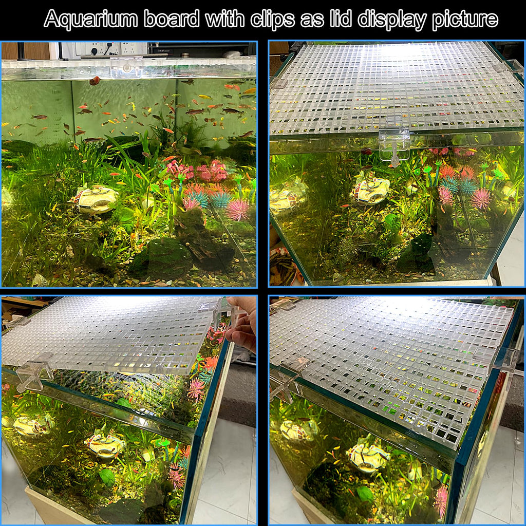Aquarium Lid Fish Tank Top Cover Plastic Grid Panel C93718