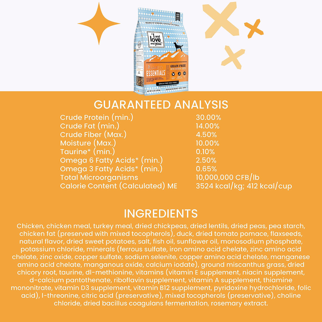 Chicken Duck Dry Dog Food 4lb Bag M305655