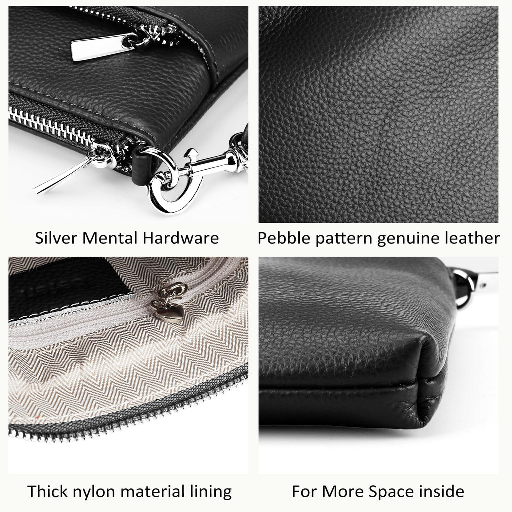 Genuine Leather Crossbody Purses with Adjustable Shoulder Strap O742